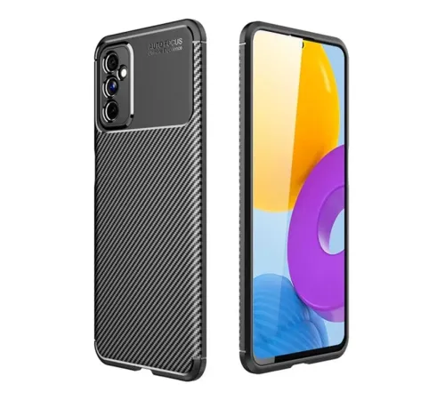 Samsung Galaxy M52 5G Kılıf Auto Focus Karbon Kapak - Siyah