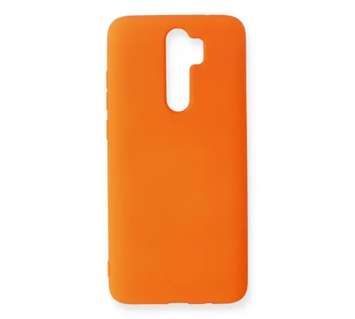 Xiaomi Redmi Note 8 Pro Kılıf Nano içi Kadife Silikon - Turuncu
