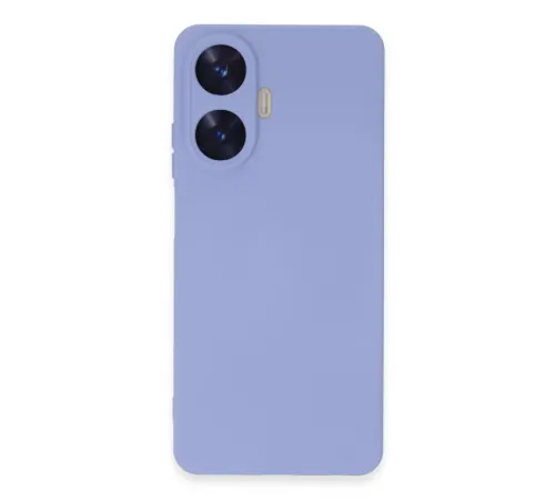 Realme C55 Kılıf Nano içi Kadife Silikon - Lila