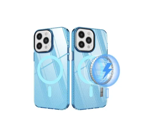 Apple iPhone 12 Pro Max Kılıf Beta Magneticsafe Silikon - Mavi