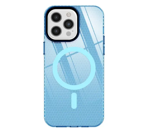 Apple iPhone 12 Pro Max Kılıf Beta Magneticsafe Silikon - Mavi