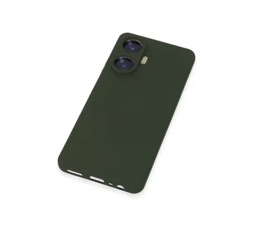 Realme C55 Kılıf Nano içi Kadife Silikon - Koyu Yeşil