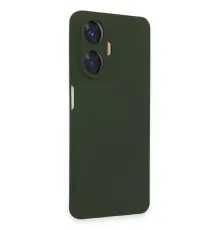 Realme C55 Kılıf Nano içi Kadife Silikon - Koyu Yeşil