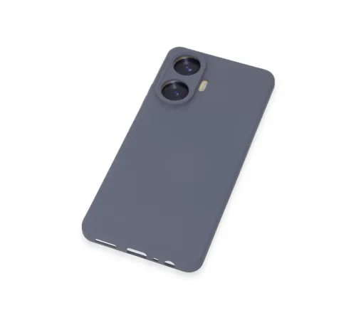 Realme C55 Kılıf Nano içi Kadife Silikon - Gri