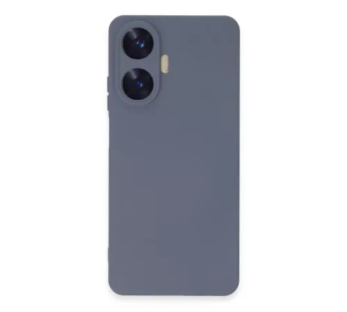 Realme C55 Kılıf Nano içi Kadife Silikon - Gri