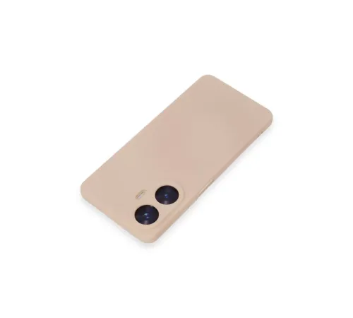 Realme C55 Kılıf Nano içi Kadife Silikon - Pudra