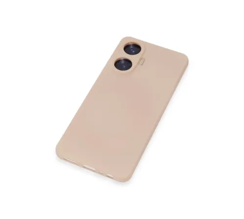 Realme C55 Kılıf Nano içi Kadife Silikon - Pudra