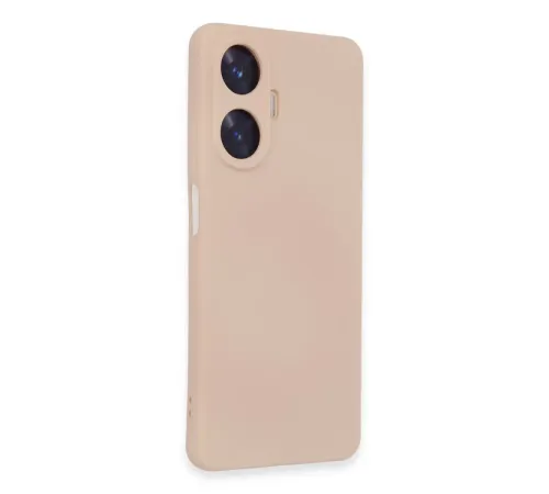 Realme C55 Kılıf Nano içi Kadife Silikon - Pudra