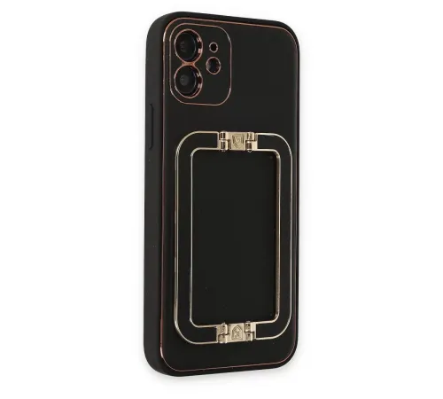 Apple iPhone 12 Kılıf Coco Elit Kapak - Siyah
