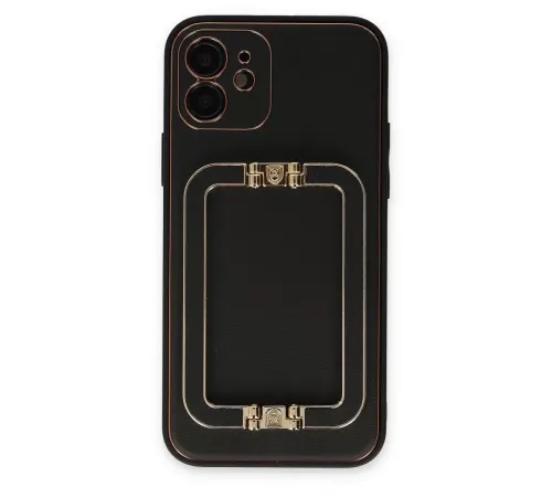 Apple iPhone 12 Kılıf Coco Elit Kapak - Siyah