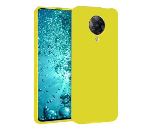 Xiaomi Redmi K30 Pro Kılıf Nano içi Kadife Silikon - Sarı