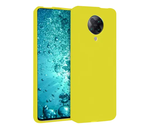 Xiaomi Redmi K30 Pro Kılıf Nano içi Kadife Silikon - Sarı