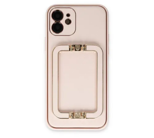 Apple iPhone 12 Kılıf Coco Elit Kapak - Pudra