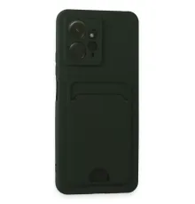 Redmi Note 12 4G Kılıf Kelvin Kartvizitli Silikon - Koyu Yeşil
