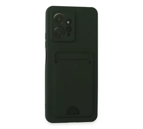 Redmi Note 12 4G Kılıf Kelvin Kartvizitli Silikon - Koyu Yeşil