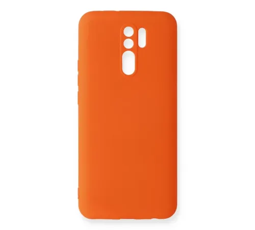 Xiaomi Redmi 9 Kılıf Nano içi Kadife Silikon - Turuncu