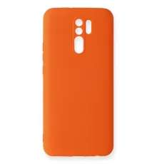 Xiaomi Redmi 9 Kılıf Nano içi Kadife Silikon - Turuncu