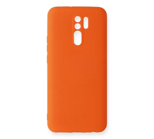 Xiaomi Redmi 9 Kılıf Nano içi Kadife Silikon - Turuncu