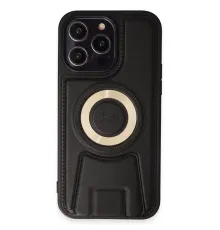Apple iPhone 14 Pro Kılıf Merkür Magneticsafe Standlı Kapak - Siyah