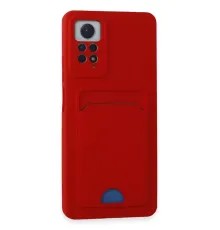 Xiaomi Redmi Note 12 Pro 4G Kılıf Kelvin Kartvizitli Silikon - Kırmızı