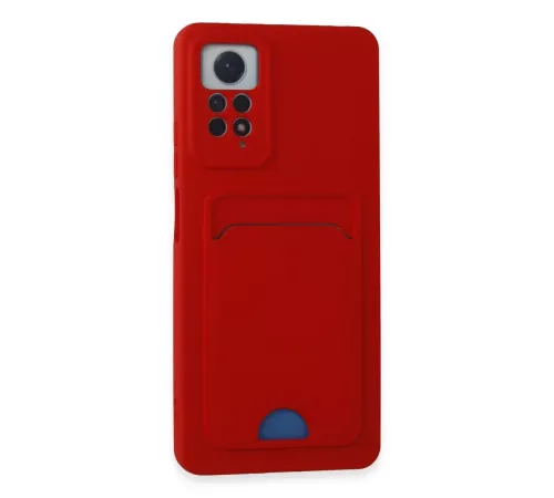 Xiaomi Redmi Note 12 Pro 4G Kılıf Kelvin Kartvizitli Silikon - Kırmızı
