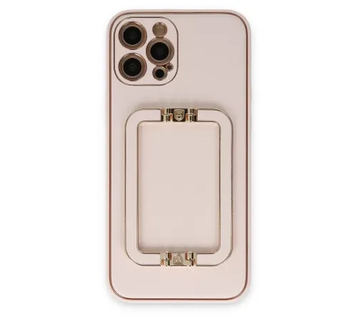 Apple iPhone 12 Pro Kılıf Coco Elit Kapak - Pudra
