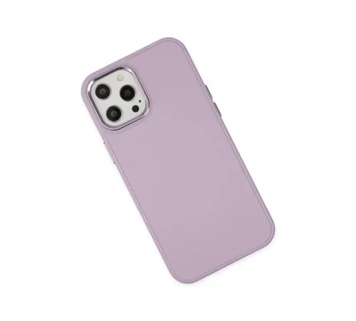 Apple iPhone 12 Pro Max Kılıf Asya Deri Silikon - Lila