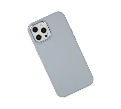 Apple iPhone 12 Pro Max Kılıf Asya Deri Silikon - Sierra Blue