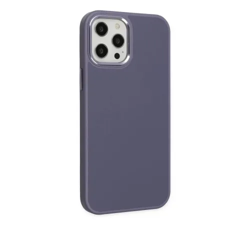 Apple iPhone 12 Pro Max Kılıf Asya Deri Silikon - Mor