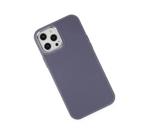 Apple iPhone 12 Pro Max Kılıf Asya Deri Silikon - Mor