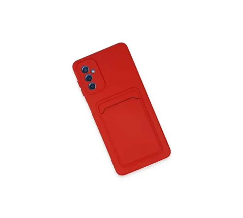 Samsung Galaxy A14 4G Kılıf Kelvin Kartvizitli Silikon - Kırmızı