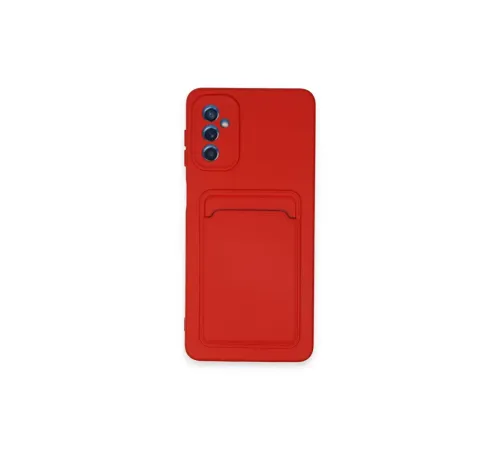 Samsung Galaxy A14 4G Kılıf Kelvin Kartvizitli Silikon - Kırmızı