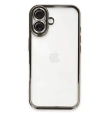 Apple iPhone 16 Kılıf Lensli Silikon - Titanyum Gri