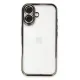 Apple iPhone 16 Kılıf Lensli Silikon - Titanyum Gri