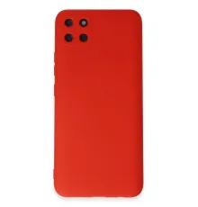 Realme C11 Kılıf Nano içi Kadife Silikon - Kırmızı