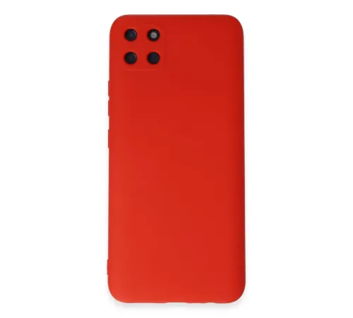 Realme C11 Kılıf Nano içi Kadife Silikon - Kırmızı