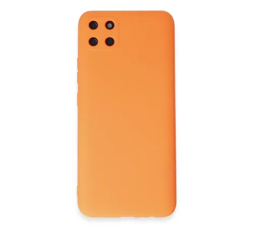 Realme C11 Kılıf Nano içi Kadife Silikon - Turuncu