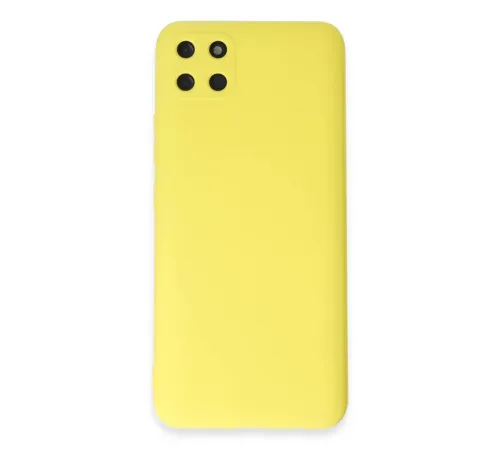 Realme C11 Kılıf Nano içi Kadife Silikon - Sarı