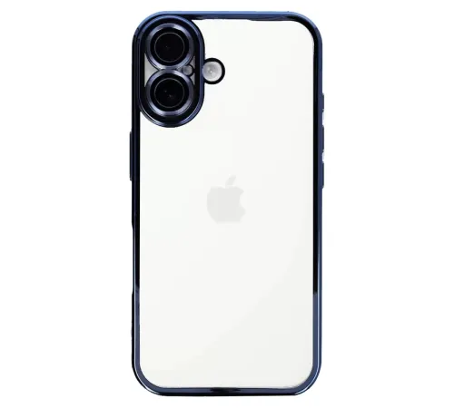 Apple iPhone 16 Kılıf Lensli Silikon - Açık Mavi