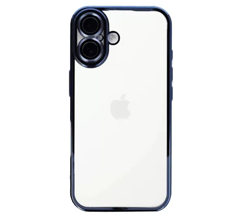 Apple iPhone 16 Kılıf Lensli Silikon - Açık Mavi