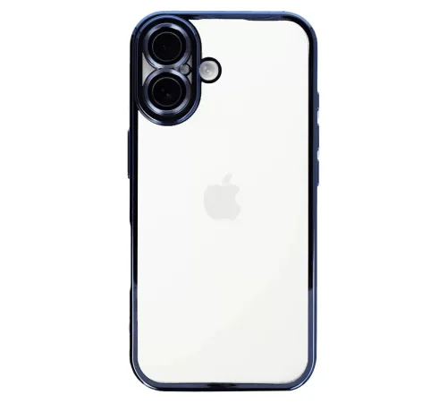 Apple iPhone 16 Kılıf Lensli Silikon - Açık Mavi