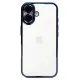 Apple iPhone 16 Kılıf Lensli Silikon - Açık Mavi
