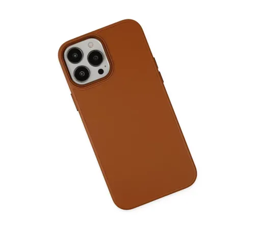 Apple iPhone 13 Pro Kılıf Asya Deri Silikon - Kahverengi