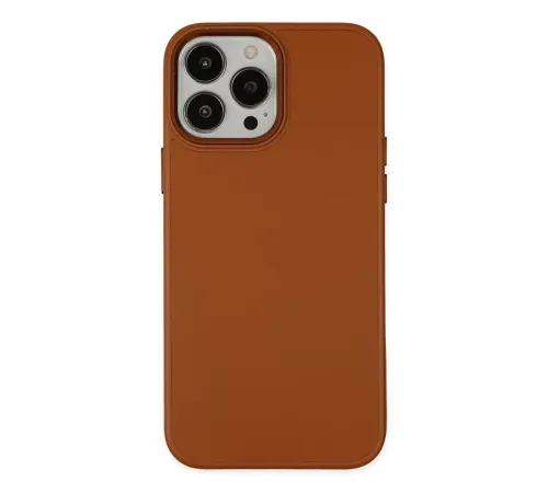 Apple iPhone 13 Pro Kılıf Asya Deri Silikon - Kahverengi