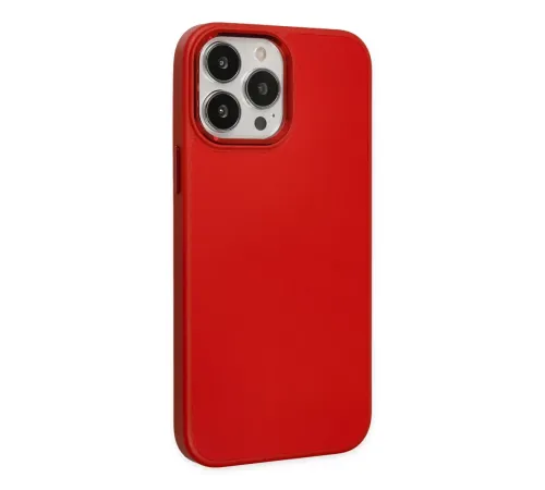 Apple iPhone 13 Pro Max Kılıf Asya Deri Silikon - Kırmızı