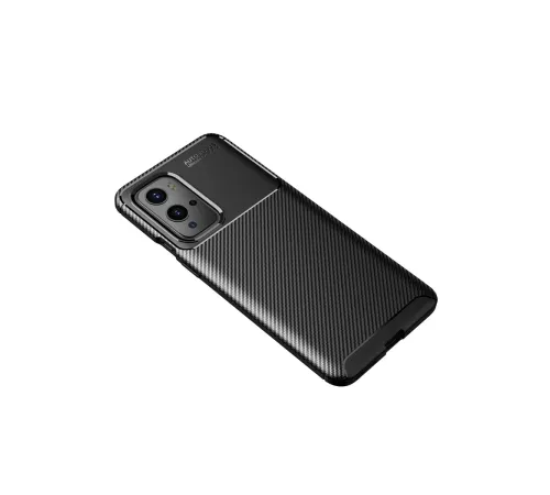 One Plus 9 Pro Kılıf Auto Focus Karbon Kapak - Siyah