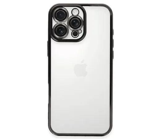 Apple iPhone 16 Pro Kılıf Lensli Silikon - Siyah