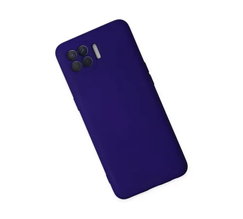 Reno 4 Lite Kılıf Nano içi Kadife Silikon - Mor