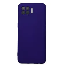 Reno 4 Lite Kılıf Nano içi Kadife Silikon - Mor