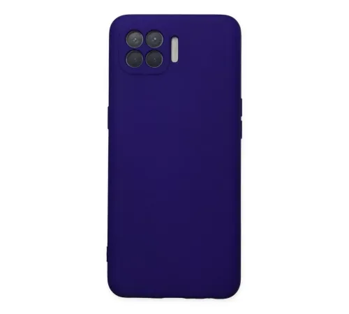 Reno 4 Lite Kılıf Nano içi Kadife Silikon - Mor